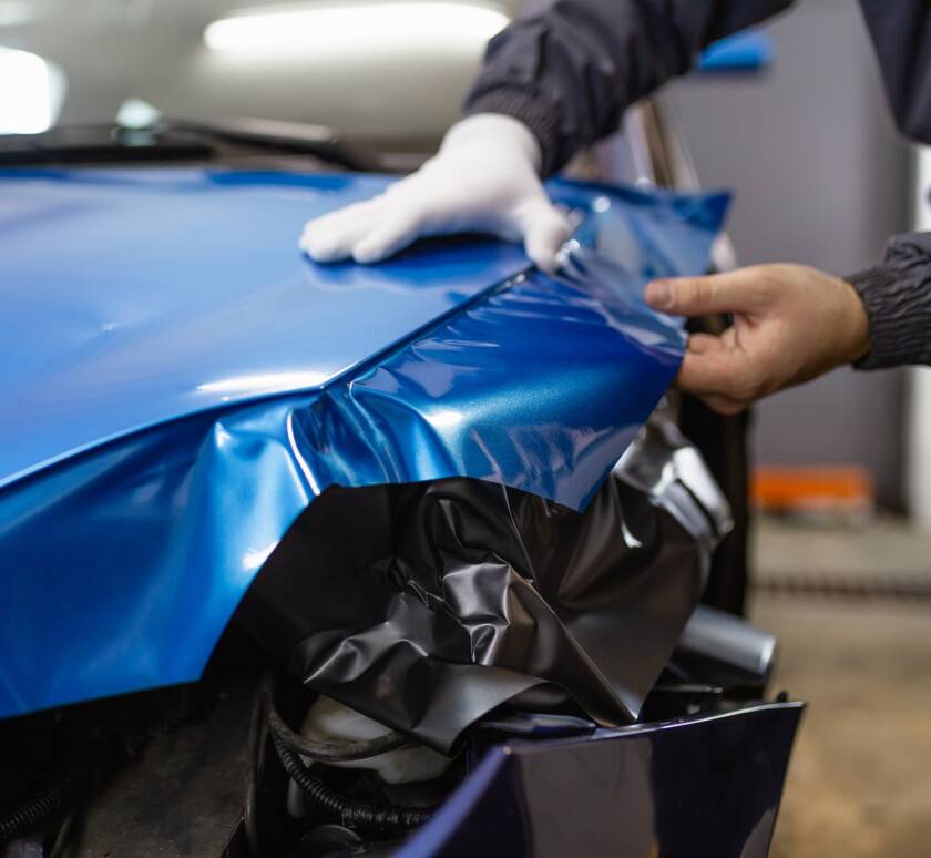 Paint protection film installed on a vehicle at World Auto Tint & Detail in Sacramento